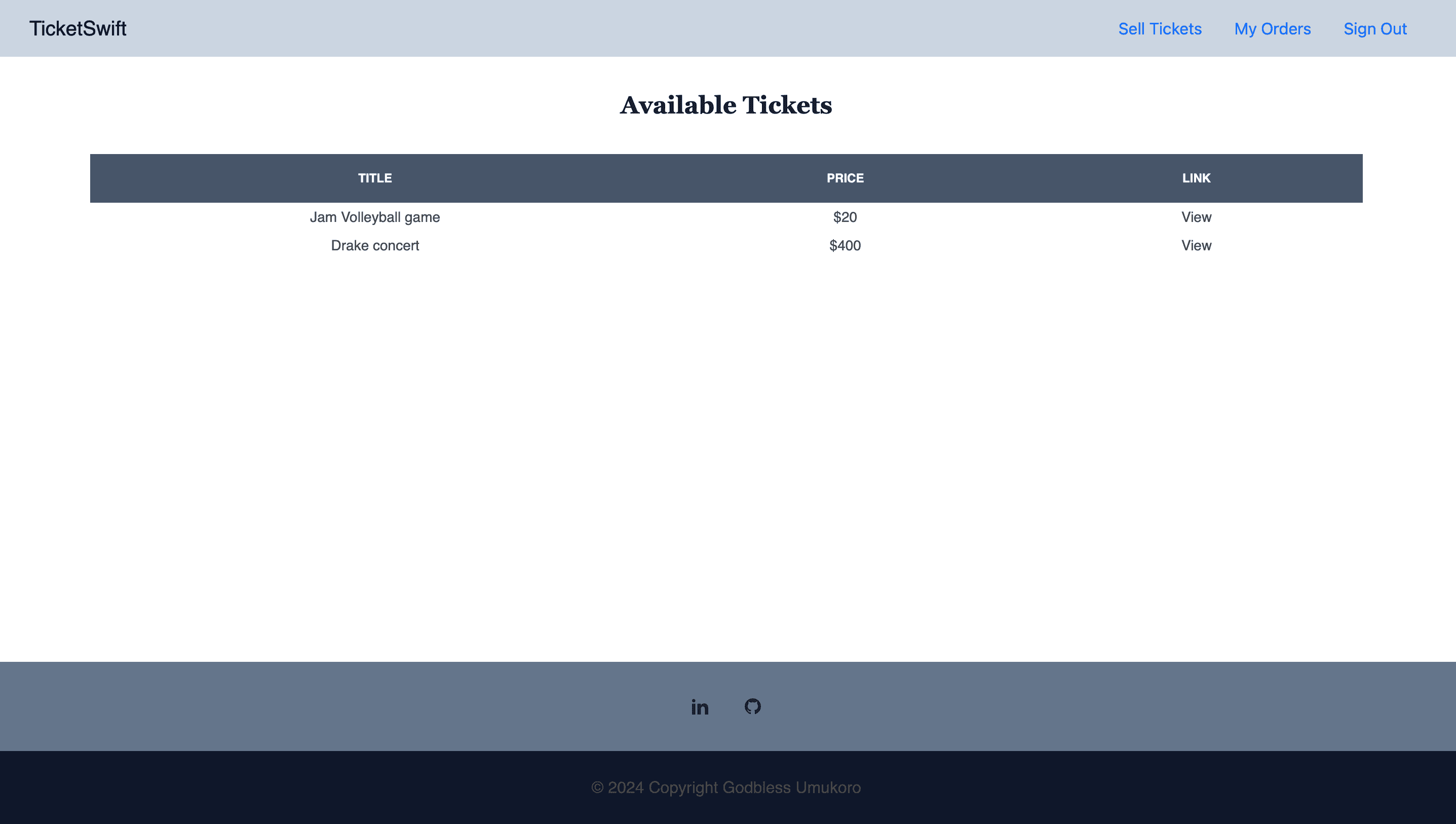 Microservice Ticket App